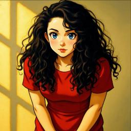 Vintage Oil Painting Anime Style