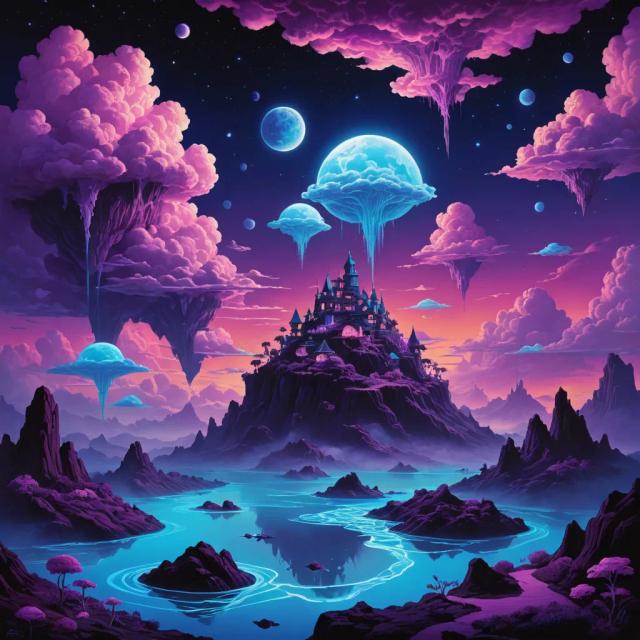 Generador de arte con luz negra de IA: crea obras de arte con neón y UV